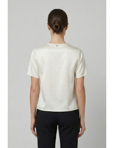 Markup blusa girocollo in raso MW11009 [94b7ee70] 2