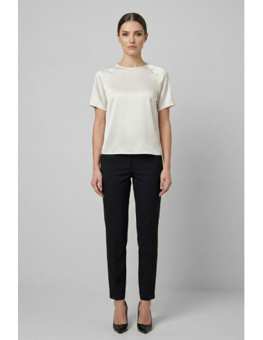 Markup blusa girocollo in raso MW11009 [fa8c6c79]