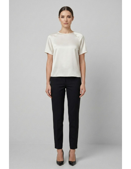 Markup blusa girocollo in raso MW11009 [fa8c6c79]