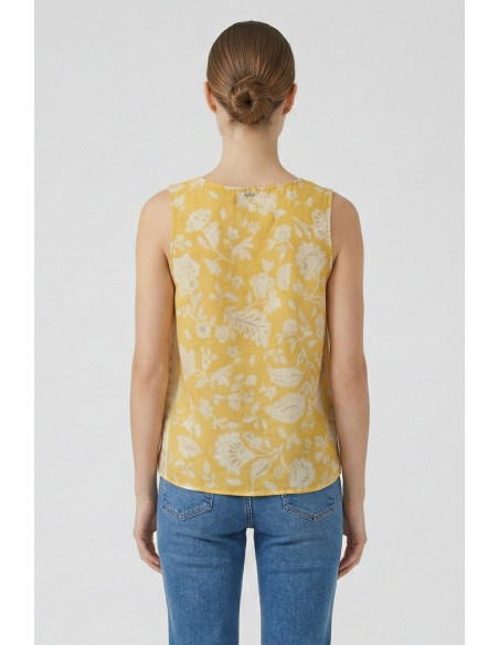 Markup top a fantasia floreale con rouches MW1610303 [c52bd683]