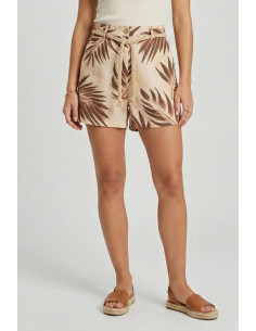Markup shorts in popeline di cotone a fantasia tropicale MW1650205 [a7ed951a]