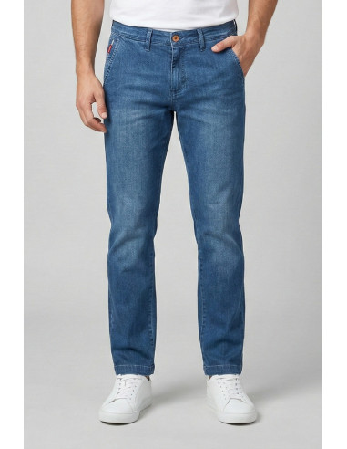 Squad2 jeans chino slim fit in denim di cotone stretch SQ17 226064 Lav. A [227dafa8]