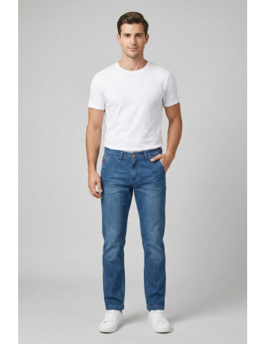 Squad2 jeans chino slim fit in denim di cotone stretch SQ17 226064 Lav. A [4c462da1]
