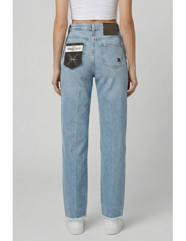 John Richmond jeans straight leg fit in denim di cotone Shipern uwp26130jeg8 [31e968cf]