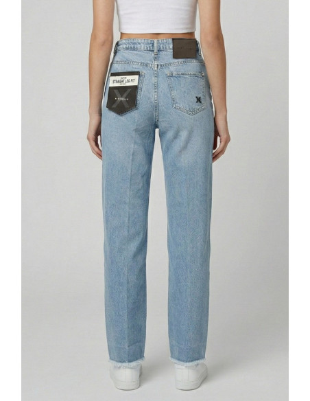 John Richmond jeans straight leg fit in denim di cotone Shipern uwp26130jeg8 [31e968cf]