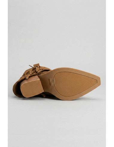 Crichic stivaletto con tomaia in camoscio e frange 3602-3 [417b81e1]