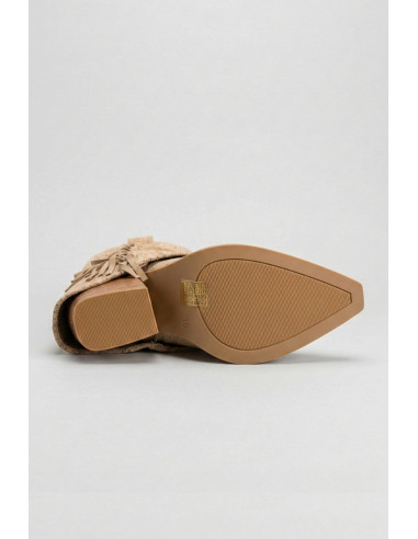 Crichic stivaletto con tomaia in camoscio e frange 3602-3 [75db0439]