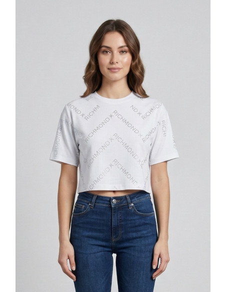 John Richmond t-shirt cropped Zonse uwp26013ts [ae84fd39]