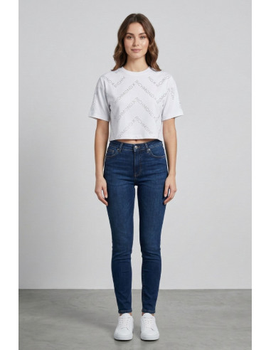 John Richmond t-shirt cropped Zonse uwp26013ts [c0bf7f30]