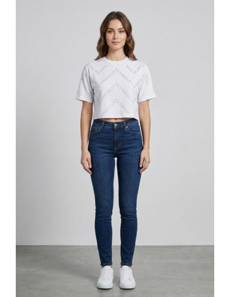 John Richmond t-shirt cropped Zonse uwp26013ts [c0bf7f30]