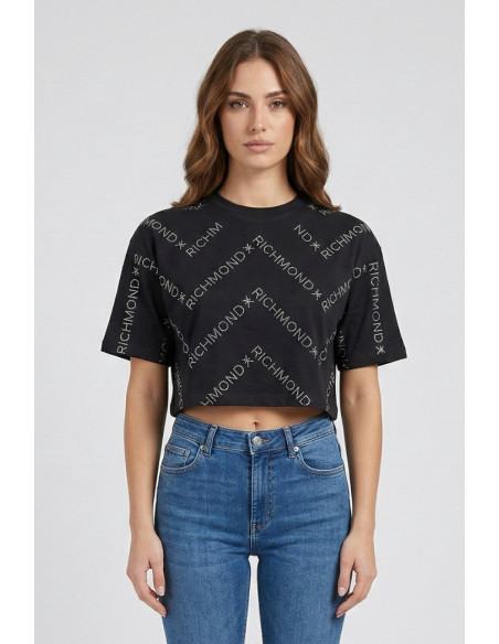John Richmond t-shirt cropped Zonse uwp26013ts [858645b5]