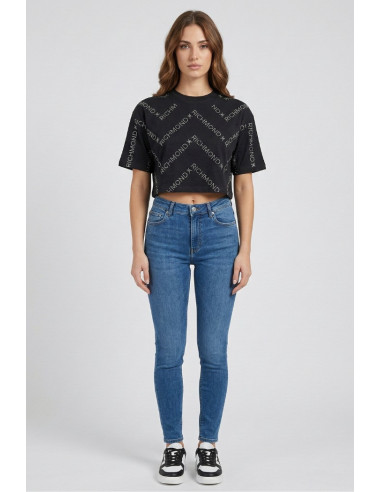 John Richmond t-shirt cropped Zonse uwp26013ts [ebbdc7bc]
