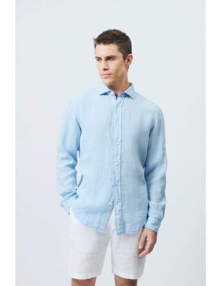Roy Roger's camicia in lino Pierce RRU431P4220569 [93e87521]