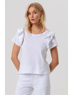 Fracomina t-shirt regular in jersey con applicazioni fr26st3039j40001 [3892d53e]