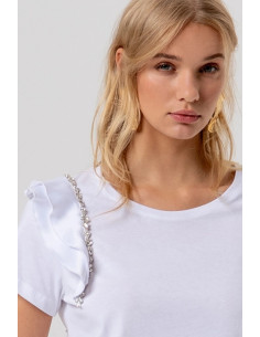 Fracomina t-shirt regular in jersey con applicazioni fr26st3039j40001 [3892d53e] 2