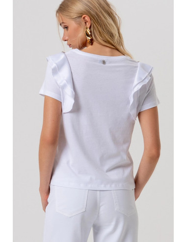 Fracomina t-shirt regular in jersey con applicazioni fr26st3039j40001 [56a95737]