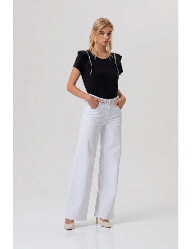 Fracomina t-shirt regular in jersey con applicazioni fr26st3039j40001 [0e38e368]