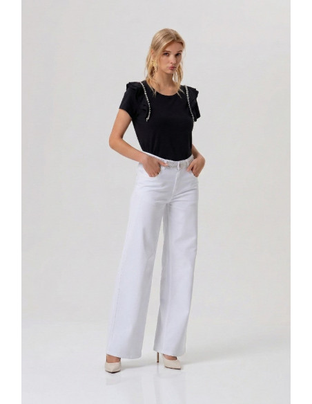 Fracomina t-shirt regular in jersey con applicazioni fr26st3039j40001 [0e38e368]