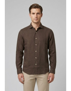 Roy Roger's camicia in lino Pierce RRU431P4220569 [59a6121f]