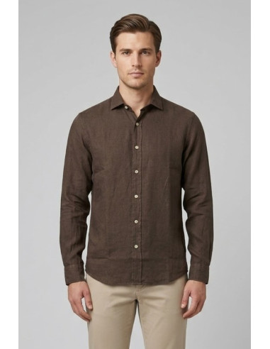 Roy Roger's camicia in lino Pierce RRU431P4220569 [59a6121f]