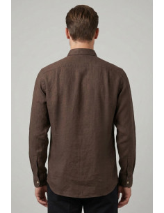 Roy Roger's camicia in lino Pierce RRU431P4220569 [59a6121f] 2