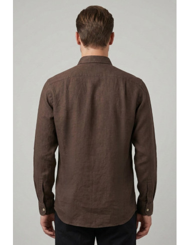 Roy Roger's camicia in lino Pierce RRU431P4220569 [80805112]