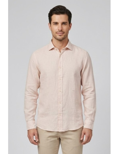Roy Roger's camicia in lino Pierce RRU431P4220569 [3331e83b]