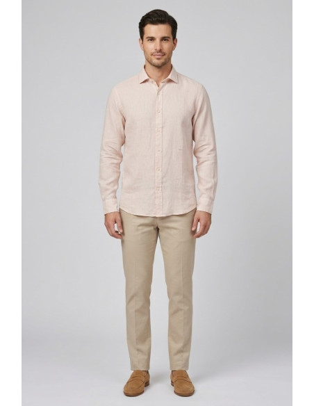 Roy Roger's camicia in lino Pierce RRU431P4220569 [5d0a6a32]