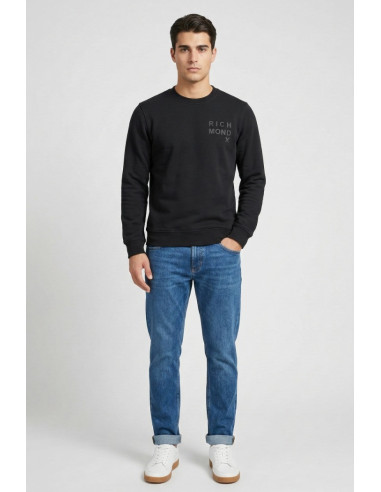 John Richmond felpa girocollo in misto cotone ump26032ferdi [2bf1c42f]