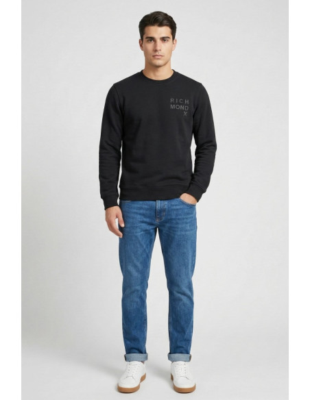 John Richmond felpa girocollo in misto cotone ump26032ferdi [2bf1c42f]