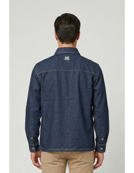 John Richmond overshirt in denim di cotone Seitenga ump26218caog [d215219d]