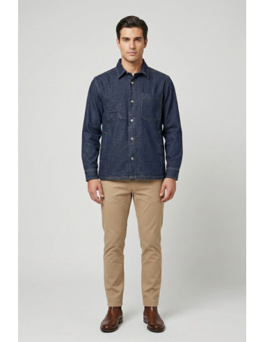 John Richmond overshirt in denim di cotone Seitenga ump26218caog [6508e099]