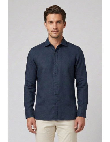 Urban Ring camicia in misto lino e cotone UR1130001 [02c52a90]