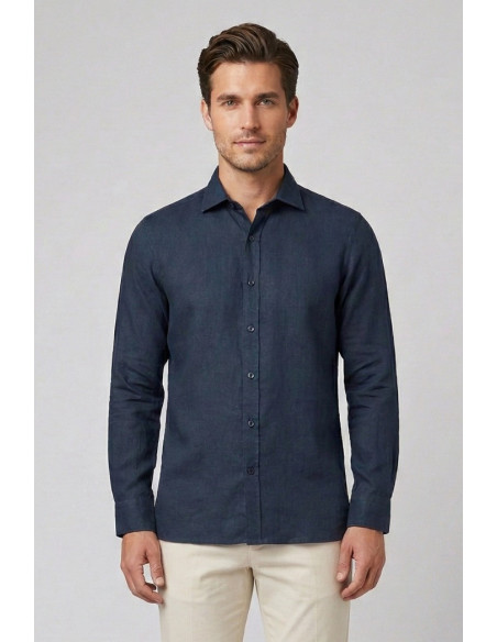 Urban Ring camicia in misto lino e cotone UR1130001 [02c52a90]