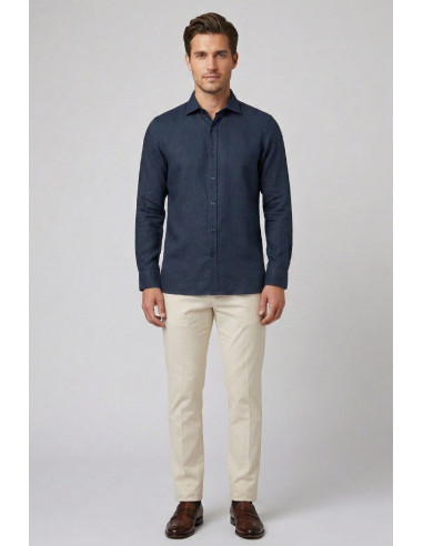 Urban Ring camicia in misto lino e cotone UR1130001 [6cfea899]