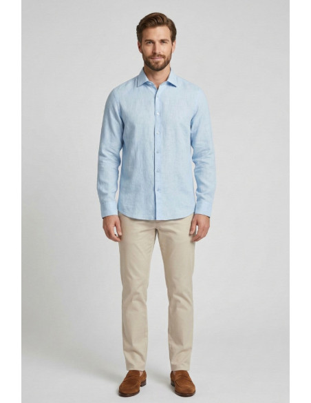 Urban Ring camicia in misto lino e cotone UR1130001 [64acd84a]