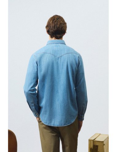 Roy Roger's camicia Martin Cobalt Stone rru400cg343162 [71c084bd]