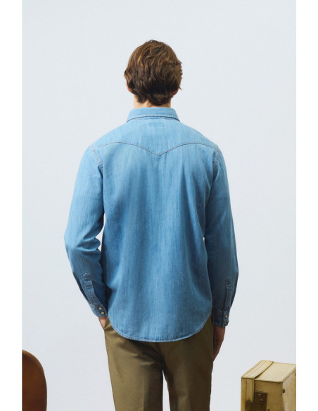 Roy Roger's camicia Martin Cobalt Stone rru400cg343162 [71c084bd]
