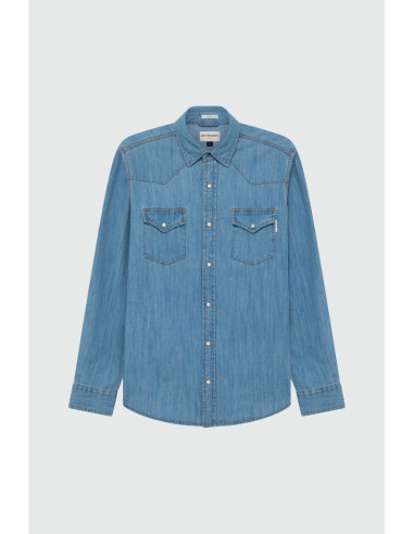 Roy Roger's camicia Martin Cobalt Stone rru400cg343162 [c38d02a7]