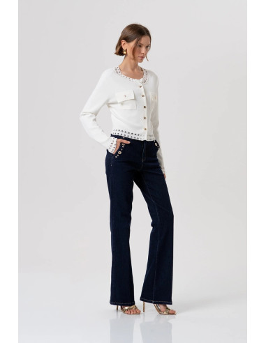 Fracomina cardigan regular con inserti in pizzo fr26st8010k52401 [0a835aa3]