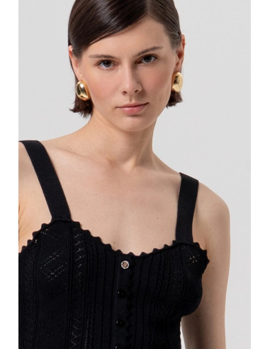 Fracomina top slim senza maniche in maglia fr26st4007k41601 [4d289251]