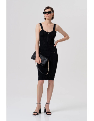 Fracomina top slim senza maniche in maglia fr26st4007k41601 [ff65144b]