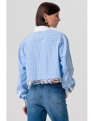 Fracomina camicia over a righe fr26st6007w827n8 [0a693cc9]