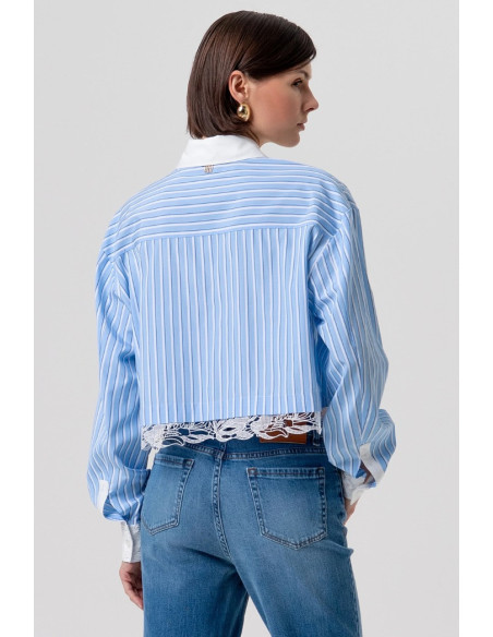 Fracomina camicia over a righe fr26st6007w827n8 [0a693cc9]