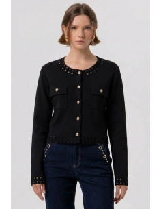 Fracomina cardigan regular con inserti in pizzo fr26st8010k52401 [3c296cf5]