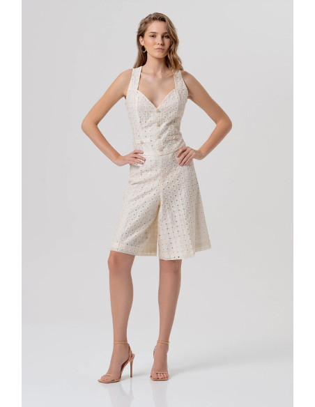 Fracomina bermuda flare in pizzo fr26sv6013w824r1 [44224873]