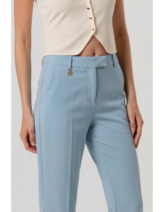 Fracomina pantaloni sartoriali flare con dettaglio logo metallico fr26sva004w42901 [0c706681] 2
