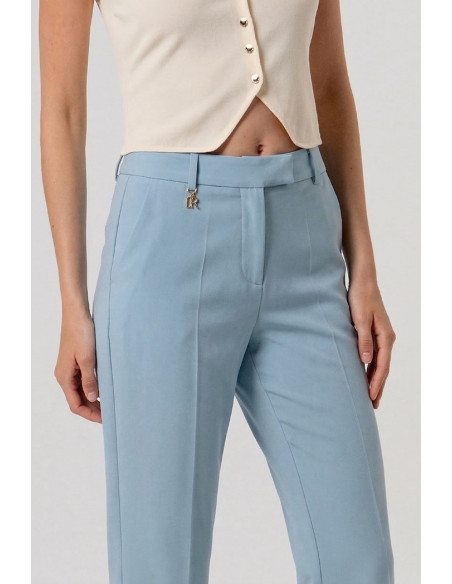 Fracomina pantaloni sartoriali flare con dettaglio logo metallico fr26sva004w42901 [d556258c]