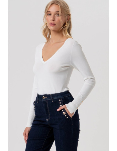 Fracomina jeans flare wide leg in denim con lavaggio raw fr26sv2009d46493 [015ff8cc]