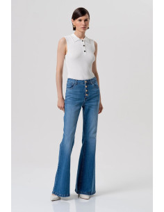 Fracomina jeans bootcut in denim con lavaggio medio fr26sva013d40902 [2baa02c9]
